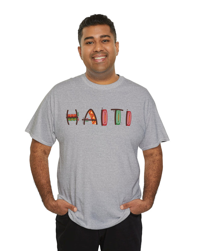 Haiti in Color Limited Heritage Drop Tee Artistic Creole Typography