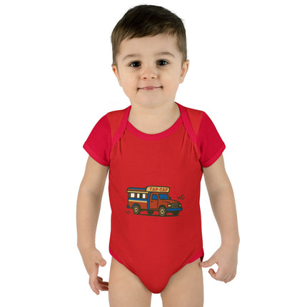 Ride of Culture Haitian Tap-Tap Baby Bodysuit Infant Caribbean Series Premium Unisex Onesie Unique Baby Wear