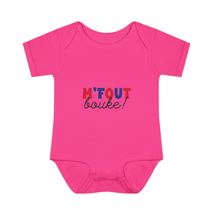 M'FOUT Bouke!™ Baby Bodysuit Creole Humor for Little Trendsetters Ultra-Soft Infant Onesie Perfect Baby Shower Gift
