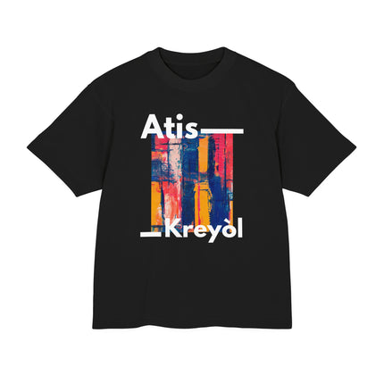 Atis Kreyòl Artistic Haitian T-Shirt Celebrate Haitian Creativity Bold Cultural Fashion Durable and Stylish Unisex Urban Heavy Tee - CreoleSizzle