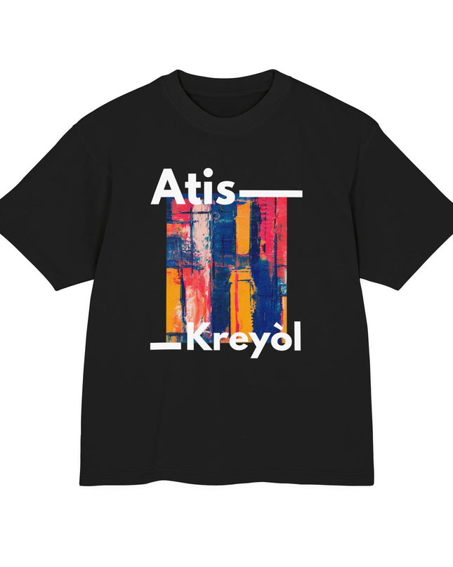 Atis Kreyòl Artistic Haitian T-Shirt Celebrate Haitian Creativity Bold Cultural Fashion Durable and Stylish Unisex Urban Heavy Tee - CreoleSizzle