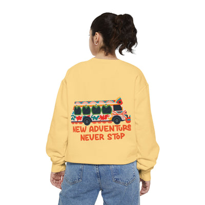 New Adventure Never Stop Tap-Tap Travel Sweatshirt Haitian Culture Series Unisex Premium Crewneck