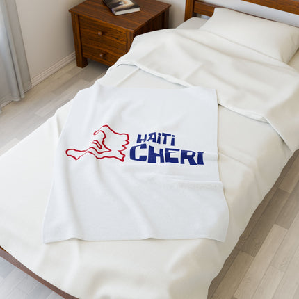 Haiti Chéri Premium Plush Blanket Nostalgic Haitian Pride Collection Gift for Haitian Culture Lovers - CreoleSizzle
