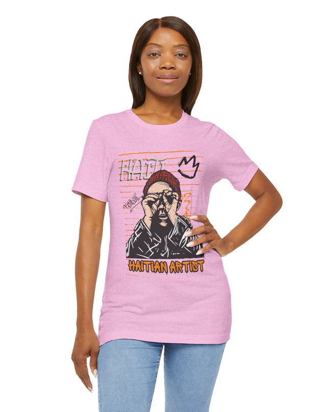 Haitian Artist Graphic T-Shirt Celebrate Haitian Creativity and Urban Culture Unisex Jersey Short Sleeve Tee - CreoleSizzle