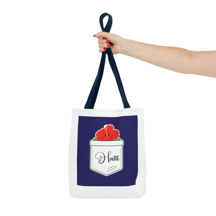 Hibiscus Haiti Limited Edition Heritage Tote Bag Tropical Elegance Design - CreoleSizzle