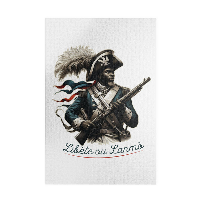 Libète ou Lanmò Haitian Revolutionary Soldier Heritage Puzzle Limited Freedom Fighter Edition - CreoleSizzle