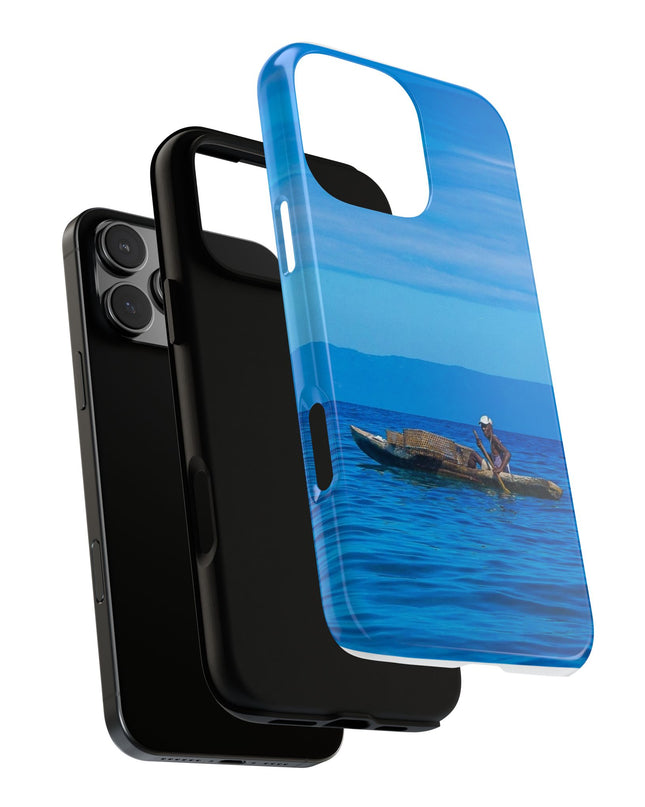 Haitian Fisherman Phone Case – Coastal Art Design – Durable, Stylish Caribbean Inspired Case - CreoleSizzle