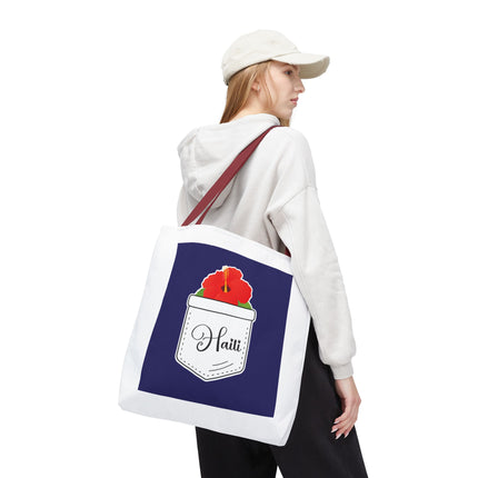 Hibiscus Haiti Limited Edition Heritage Tote Bag Tropical Elegance Design - CreoleSizzle