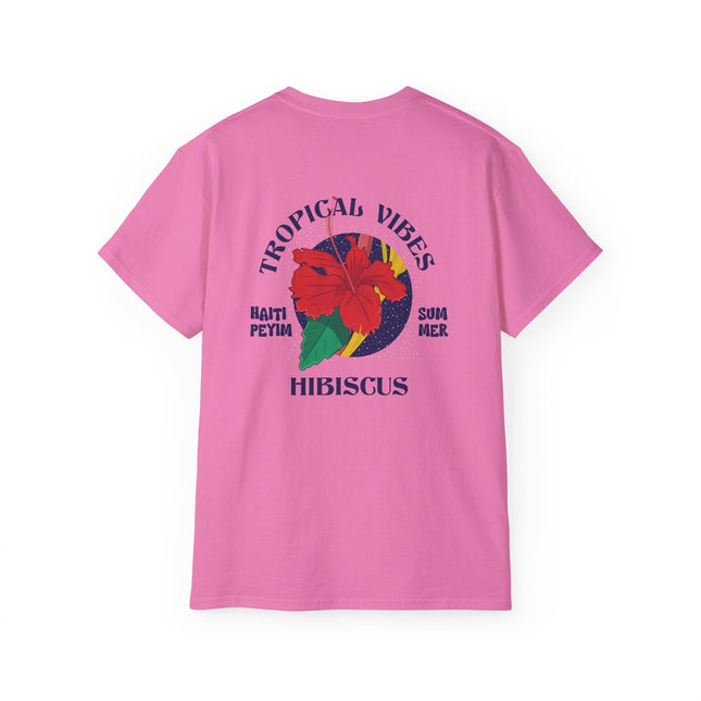 Tropical Vibes Tee Hibiscus Spirit Edition Caribbean-Inspired Graphic T-Shirt Unisex Summer Wear