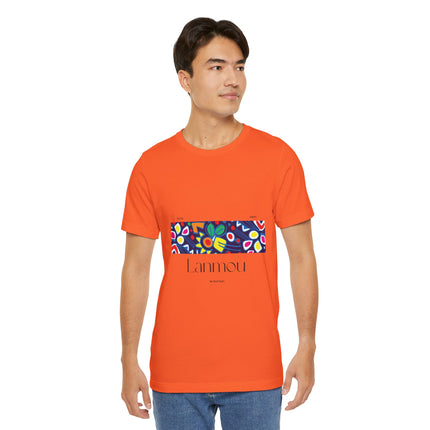Lanmou Haitian Love T-Shirt Haitian Romance Series Unisex Premium Crewneck Vibrant Graphic Tee for Trendsetters
