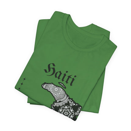 Haiti Map Graphic T-Shirt Unisex Soft Cotton Tee Cultural Design Haitian Pride Shirt Unisex Jersey Short Sleeve Tee - CreoleSizzle