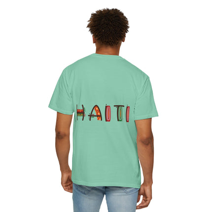 Lakou Vibrance Cultural Pride T-Shirt Haiti Heritage Collection  Unisex Garment-Dyed Tee Haitian Street Vibes Graphic on Back