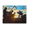 Canvas Print, Konbit Haitian Tradition Artwork, Nostalgic Home Decor, Farmers Working Together, Harvest Inspiration, Rich Land of Haiti, - CreoleSizzle