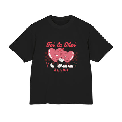 Toi & Moi 4 La Vie – Haitian Valentine's Day T-Shirt | Romantic Valentines Gift Idea Unisex Urban Heavy Tee - CreoleSizzle