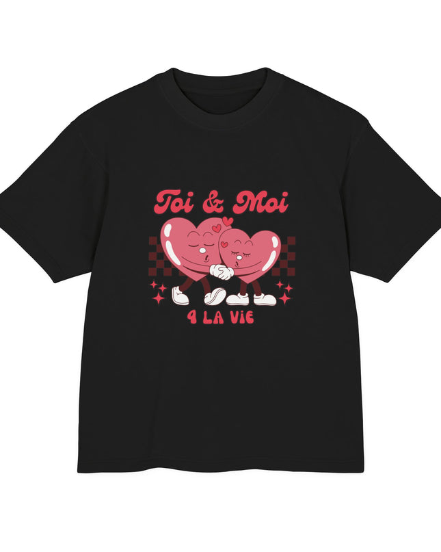 Toi & Moi 4 La Vie – Haitian Valentine's Day T-Shirt | Romantic Valentines Gift Idea Unisex Urban Heavy Tee - CreoleSizzle