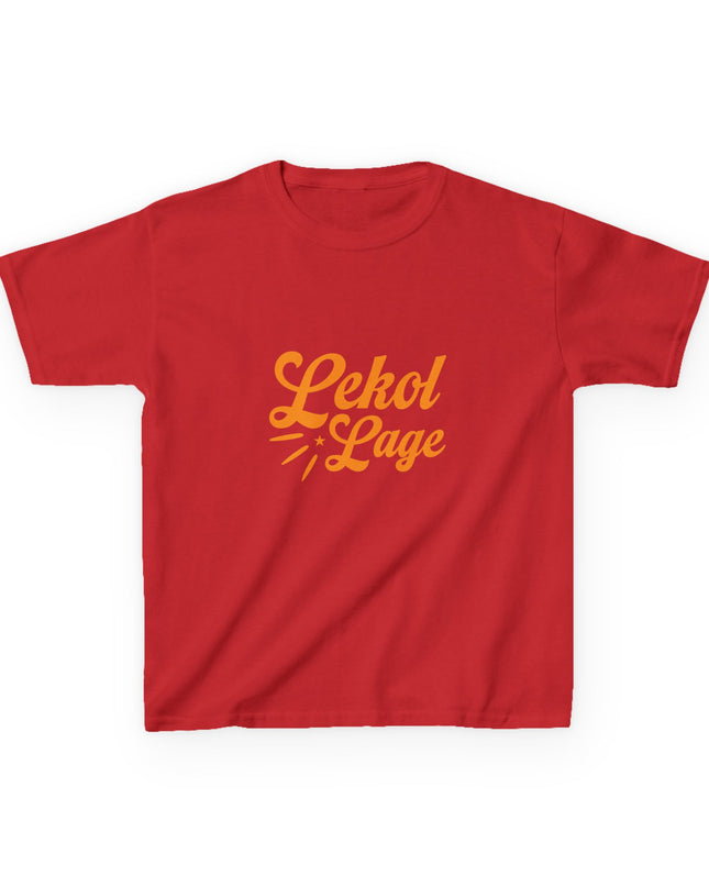 Kids Haitian Heritage Tee Lekol Lage Graphic ShirtKids Heavy Cotton™ Tee - CreoleSizzle