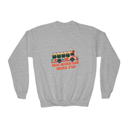 The Explorer’s Ride  Tap-Tap Adventure Sweatshirt Haitian Travel Series Youth Premium Crewneck