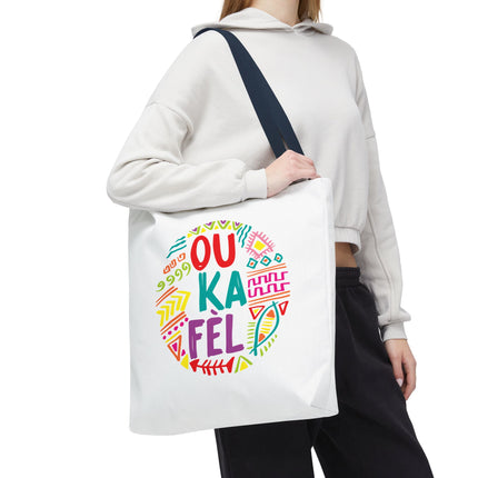 Ou Ka Fè’l Limited Edition Creole Motivation Tote Inspirational Haitian Design - CreoleSizzle