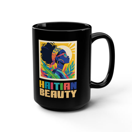 Haitian Beauty Melanin Majesty Premium Mug Afro Caribbean Grace & Cultural Pride