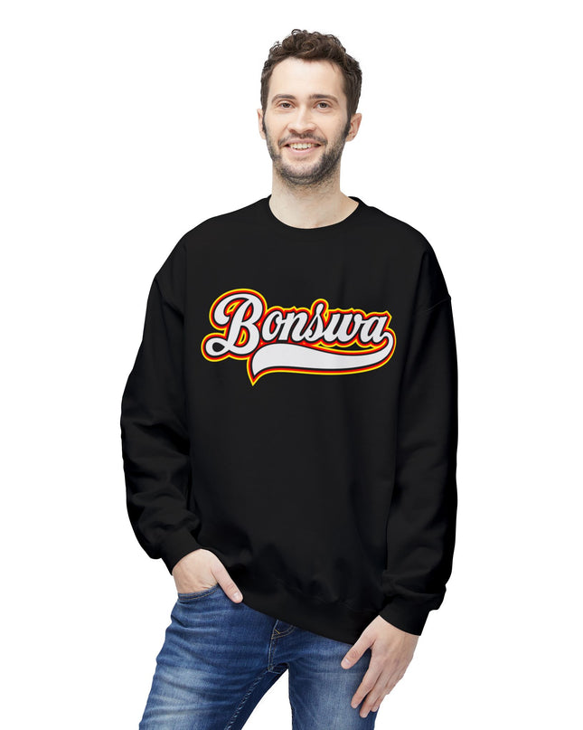 Exclusive Bonswa Sweatshirt Embracing Haitian Greetings with Style Unisex Midweight Softstyle Fleece Crewneck Sweatshirt - CreoleSizzle