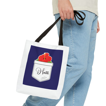 Hibiscus Haiti Limited Edition Heritage Tote Bag Tropical Elegance Design - CreoleSizzle