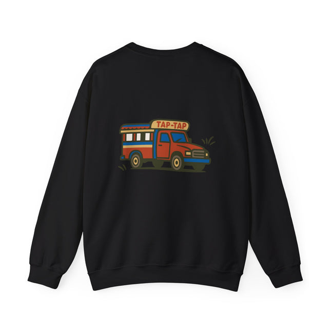 The Tap-Tap Chronicles Haitian Street Vibes Sweatshirt Caribbean Heritage Series Unisex Heavy Blend™ Crewneck