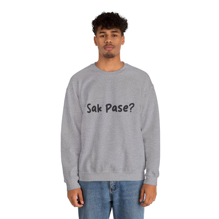 Sak Pasè? Crewneck Sweatshirt Haitian Greeting Series Unisex Streetwear Essential Crewneck Sweatshirt