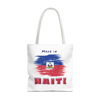 Made in Haiti Tote Bag – Haitian Flag Design Shopping Bag – Durable, Stylish Cultural Accessory - CreoleSizzle