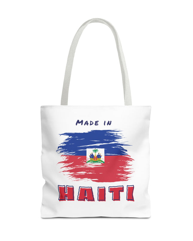 Made in Haiti Tote Bag – Haitian Flag Design Shopping Bag – Durable, Stylish Cultural Accessory - CreoleSizzle