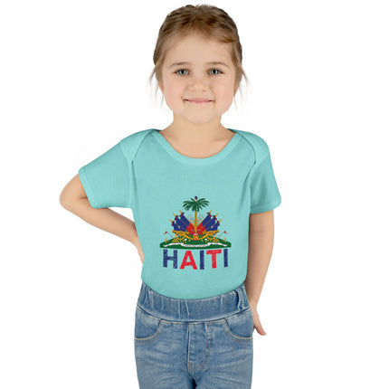 Ayiti in Crayon Haitian Pride Infant Baby Bodysuit Cultural Heritage Baby Onesie Diaspora Babywear Cute Baby Clothes