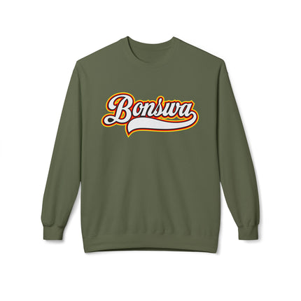 Exclusive Bonswa Sweatshirt Embracing Haitian Greetings with Style Unisex Midweight Softstyle Fleece Crewneck Sweatshirt - CreoleSizzle