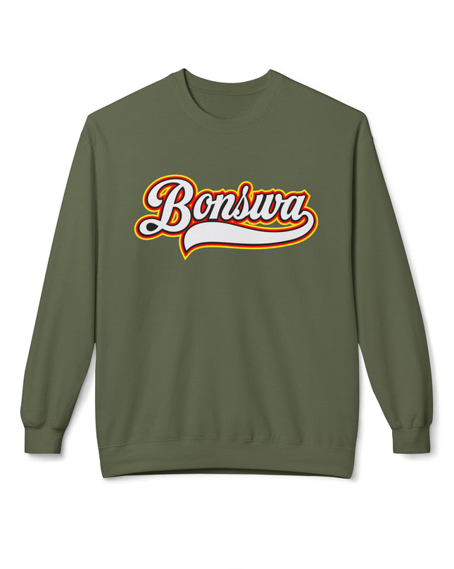 Exclusive Bonswa Sweatshirt Embracing Haitian Greetings with Style Unisex Midweight Softstyle Fleece Crewneck Sweatshirt - CreoleSizzle