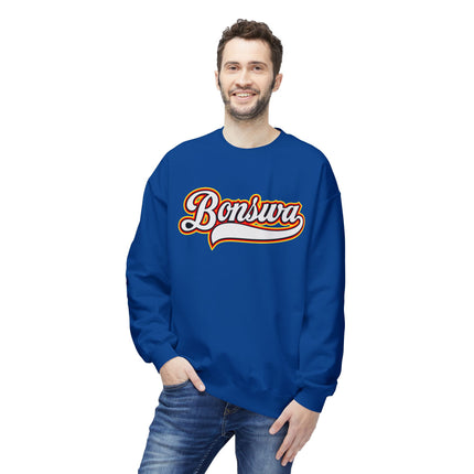 Exclusive Bonswa Sweatshirt Embracing Haitian Greetings with Style Unisex Midweight Softstyle Fleece Crewneck Sweatshirt - CreoleSizzle