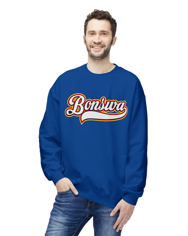 Exclusive Bonswa Sweatshirt Embracing Haitian Greetings with Style Unisex Midweight Softstyle Fleece Crewneck Sweatshirt - CreoleSizzle