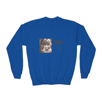 The Revolutionary Spirit Vintage 1804 Youth Sweatshirt Haitian Heritage Series Youth Premium Crewneck