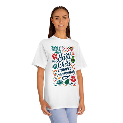 Haiti Chéri Mwen Renmenw Sweatshirt Creole Love Note Graphic Haitian Diaspora Pride Pullover Haitian Heritage Unisex Classic Tee