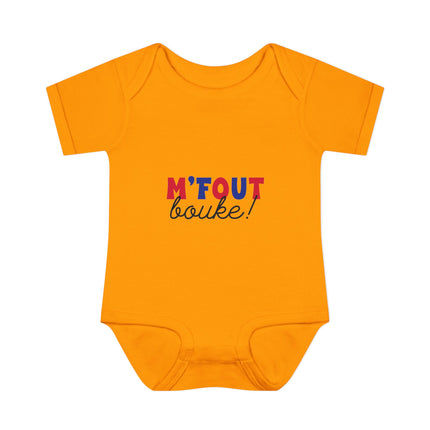 M'FOUT Bouke!™ Baby Bodysuit Creole Humor for Little Trendsetters Ultra-Soft Infant Onesie Perfect Baby Shower Gift