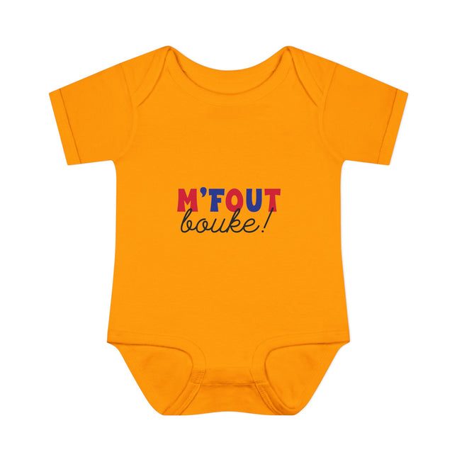 M'FOUT Bouke!™ Baby Bodysuit Creole Humor for Little Trendsetters Ultra-Soft Infant Onesie Perfect Baby Shower Gift