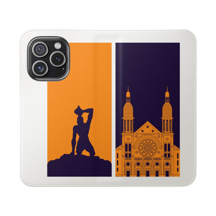 Ayiti Soulscape Marron And Cathedral Mirrored Flip Case for iPhone Edition Symbol of Dual Heritage