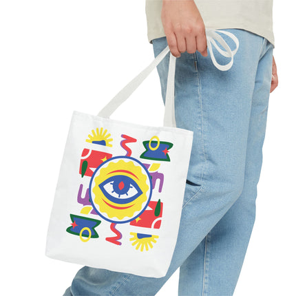 Vodou Eye Haitian Spiritual Art Tote Afro-Haitian Mysticism Design - CreoleSizzle