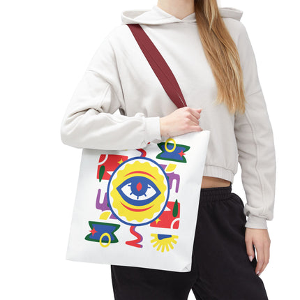 Vodou Eye Haitian Spiritual Art Tote Afro-Haitian Mysticism Design - CreoleSizzle