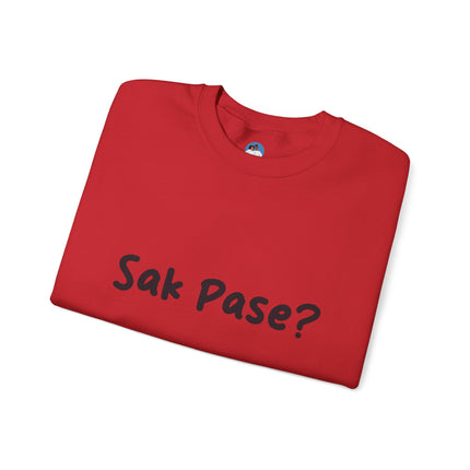 Sak Pasè? Crewneck Sweatshirt Haitian Greeting Series Unisex Streetwear Essential Crewneck Sweatshirt