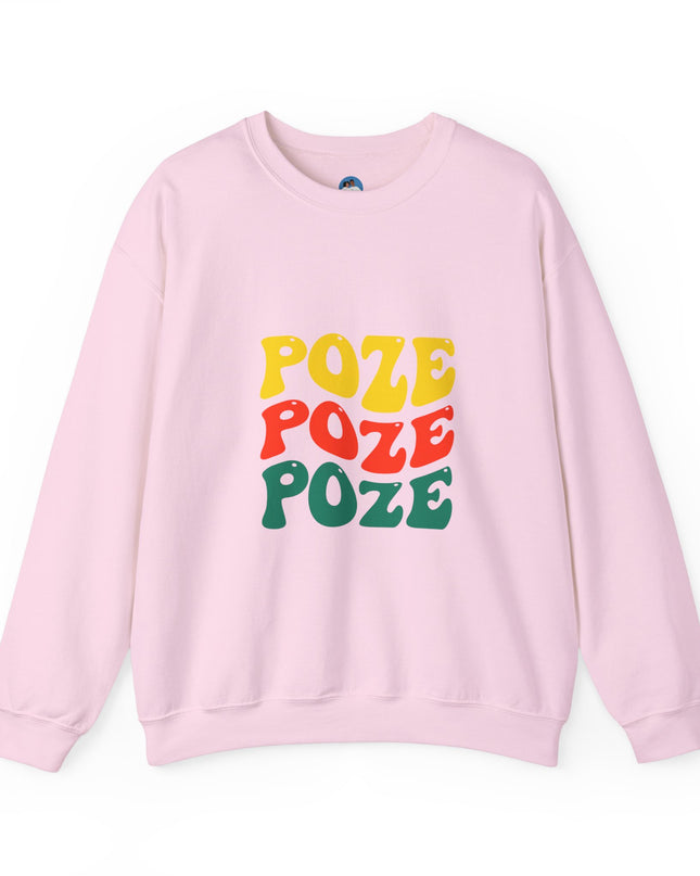 Relaxed Fit Poze Poze Poze Sweatshirt Embrace the Chill with Haitian Cultural Flair - CreoleSizzle