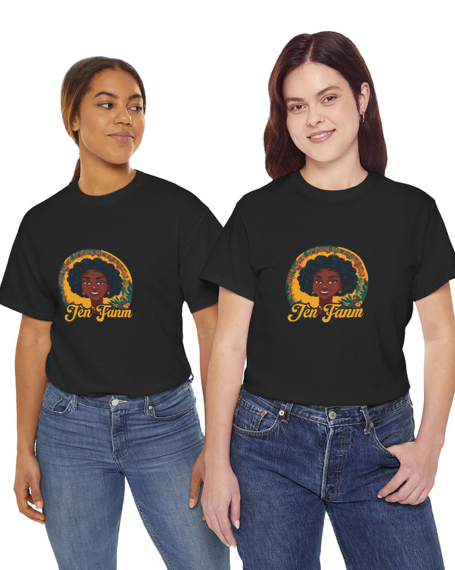 Jèn Fanm Haitian T-Shirt – Bold, Beautiful, and Unapologetically You Inspirational Unisex Heavy Cotton Tee with Haitian Design - CreoleSizzle
