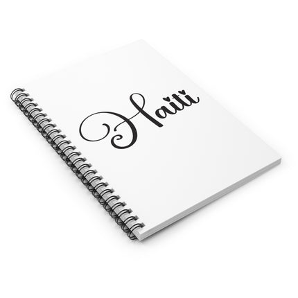 Signature Haiti Notebook An Elegant Calligraphy Journal Minimalist Pride Spiral Notebook