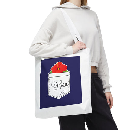Hibiscus Haiti Limited Edition Heritage Tote Bag Tropical Elegance Design - CreoleSizzle