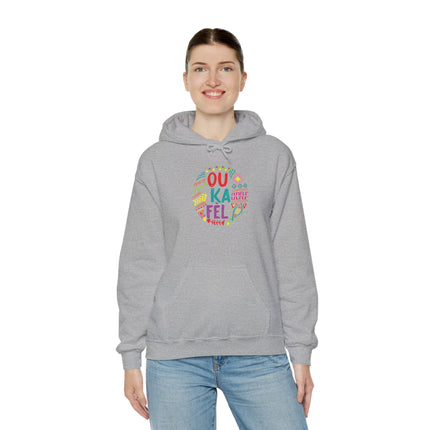 “Ou Ka Fè’l” Motivational Hoodie Unisex Heavy Blend™ Sweatshirt Haitian Creole Inspired Design Cozy Pullover for Daily Inspiration