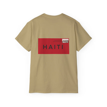 Stamped in Heritage Haitian Pride Graphic Tee Diaspora Connection Series Unisex Ultra Cotton T-Shirt Haitian Street Vibes Graphic on Back
