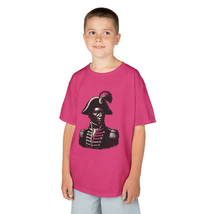 Historical Kids T-Shirt Haitian Hero Graphic Tee Vintage Art Youth Shirt Educational Cultural Apparel