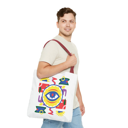 Vodou Eye Haitian Spiritual Art Tote Afro-Haitian Mysticism Design - CreoleSizzle